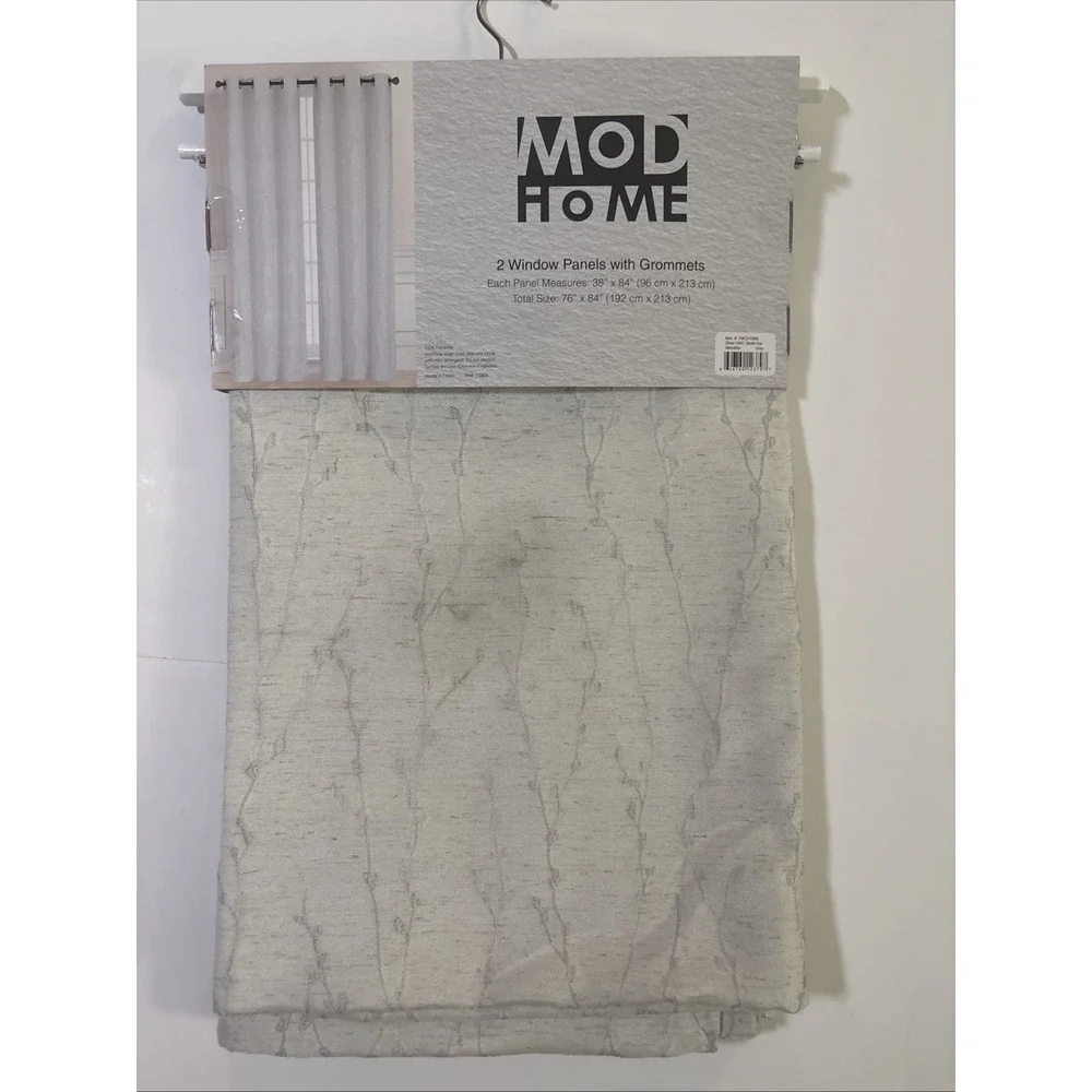 MoD HoME 2 Window Panels Light Beigew/ Bronze Metal Grommets 38 X 84